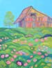 Mountain Barn - Acrylic Painting
